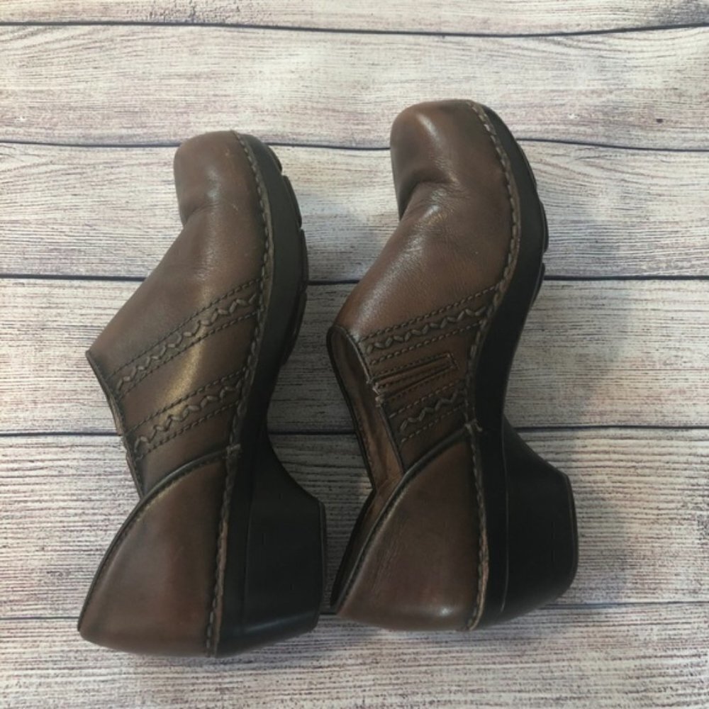 Dansko Brown Sienna Leather Clogs Size 38 - Picture 4 of 6